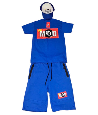 Blue M8D Short Fit + Hat